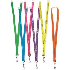 3/8 Inch Neon Silk Screen Lanyard