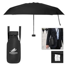 38 Inch Arc Mini Telescopic Crossbody Umbrella With 100 Percent rPET