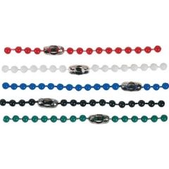 38 Inch Plastic Beaded Chain With Metal Connector