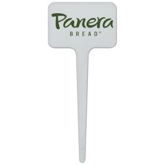 3.5 Inch Rectangle Plastic Food Pik - White