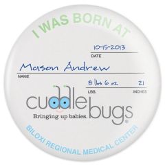 3.5 Inch Round Keepsake Button With Safety PIN Back
