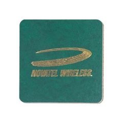 3.5 Inch Square Leatherette Coaster
