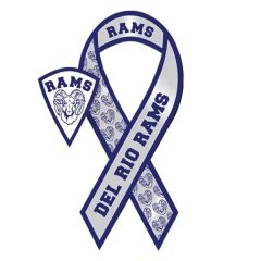 3.5 Inch X 8 Inch Awareness Ribbon Shape Vehicle Magnet -W/ Cutout