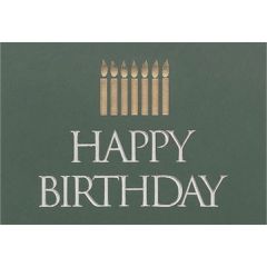 3.5 X 5 Birthday Gold Candles Note Cards