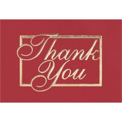 3.5 X 5 Thank You Red & Gold Note Cards
