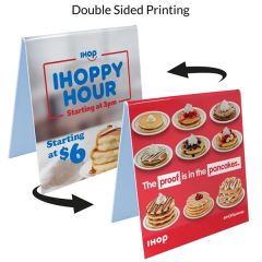 3.6 Inch X 4 Inch Plastic Table Tent Sign