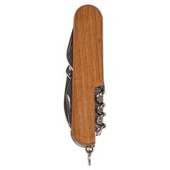 3 1/2 Inch Wooden 8-Function Multi-Tool Pocket Knife