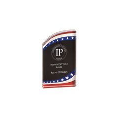 3 1/2 Inch X 6 Inch Marble Rounded Acrylic Award