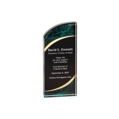 3 1/2 Inch X 8 Inch Marble Rounded Acrylic Award