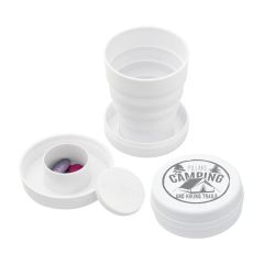 3 1/2 Oz Collapsible Cup With Pill Box