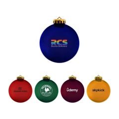 3 1/4 Inch USA-Made Round Glossy Shatterproof Crystal Ornament