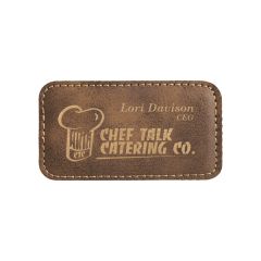 3 1/4 Inch X 1 3/4 Inch Leatherette Badge W/ Magnet
