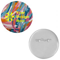 3 1/2  Inch  Round Button 1-Piece W/Safety Pin