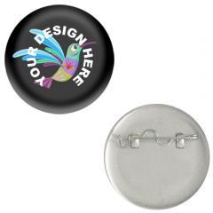 3 1/2 Inch  Round Button Full Color W/Safety Pin