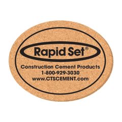 3 1/2 Inch  X 4 1/2 Inch  Oval Solid Cork Coaster