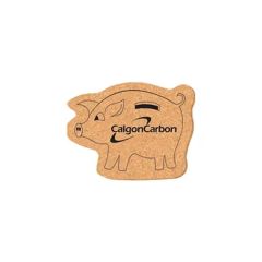 3 1/2 Inch X 4 1/2 Inch Pig Shape Cork Coasters