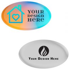 3/4 Inch X 1 1/8 Inch Oval Domed Decal Full Color