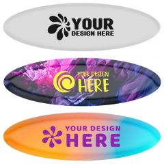 3/4 Inch X 3 Inch Oval Domed Decal Full Color