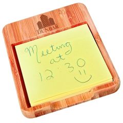 3 5/8 Inch X 4 1/2 Inch Bamboo Sticky Note Holder