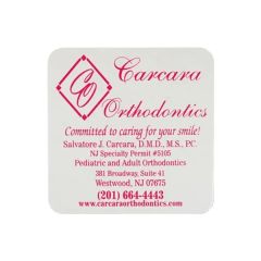 3.5 Inch Square 80pt Heavyweight Pulp Board Coaster