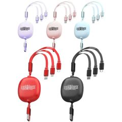 3.9 Ft Retractable Multi Charging Cable Cord