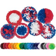 3-Color Side-By-Side Vinyl Show Pom