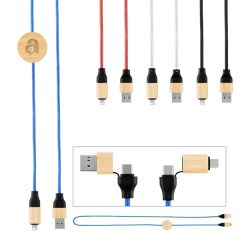 3 Ft 60W Bamboo & RPET Fast Charging Cable