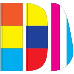 3 Ft X 10 Ft 3 Stripe Solid Color Feather Flags