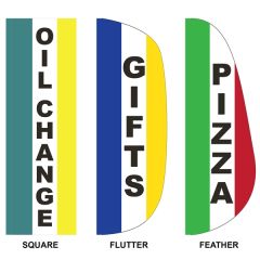 3 Ft X 10 Ft Custom Message Feather Flag