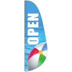 3 Ft X 10 Ft Custom Single Reverse Feather Flag