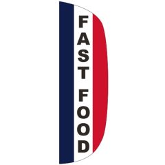 3 Ft X 10 Ft Message Flutter Flag - Fast Food