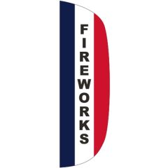 3 Ft X 10 Ft Message Flutter Flag - Fireworks