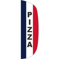 3 Ft X 10 Ft Message Flutter Flag - Pizza
