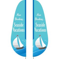 3 Ft X 12 Ft Custom Double Sided Feather Flag