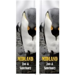 3 Ft X 12 Ft Custom Double Sided Square Feather Flag