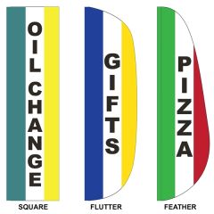 3 Ft X 12 Ft Custom Message Feather Flag