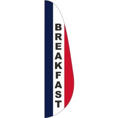 3 Ft X 12 Ft Message Feather Flag - Breakfast