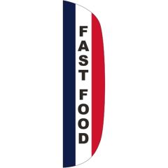 3 Ft X 12 Ft Message Flutter Flag - Fast Food