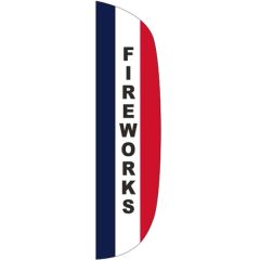 3 Ft X 12 Ft Message Flutter Flag - Fireworks