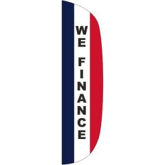 3 Ft X 12 Ft Message Flutter Flag - We Finance