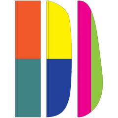 3 Ft X 15 Ft 2 Stripe Solid Color Feather Flags