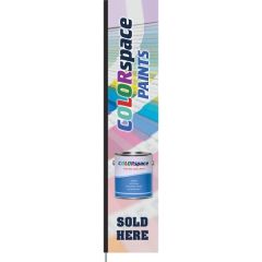 3 Ft X 15 Ft Custom Single Reverse Square Feather Flag