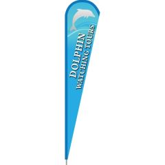 3 Ft X 15 Ft Custom Single Reverse Teardrop Flag
