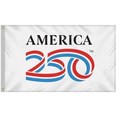 3 Ft X 5 Ft America 250th White Poly-Cotton Flag