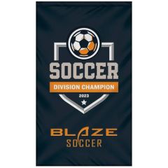 3 Ft X 5 Ft Single Sided Embroidered Banner With Pole Sleeve