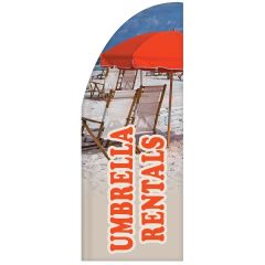 3 Ft X 8 Ft Custom Single Reverse Half Drop Flag