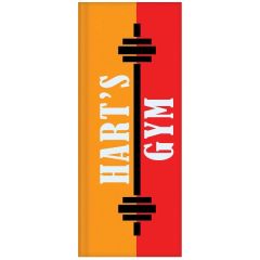 3 Ft X 8 Ft Custom Single Reverse Square Feather Flag