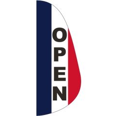 3 Ft X 8 Ft Message Feather Flag - Open