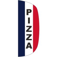 3 Ft X 8 Ft Message Flutter Flag - Pizza