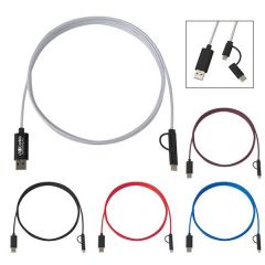 3-In-1 10 Ft. Braided Charging Cable